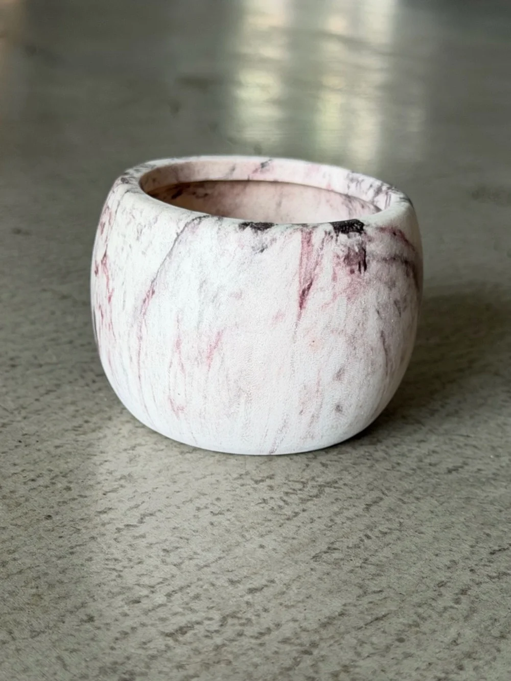 Mini Marble Planter / Ceramic Pot / Neutral Decor